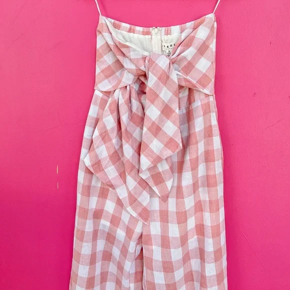 Gingham Strapless Jumper - Picture 2 of 3